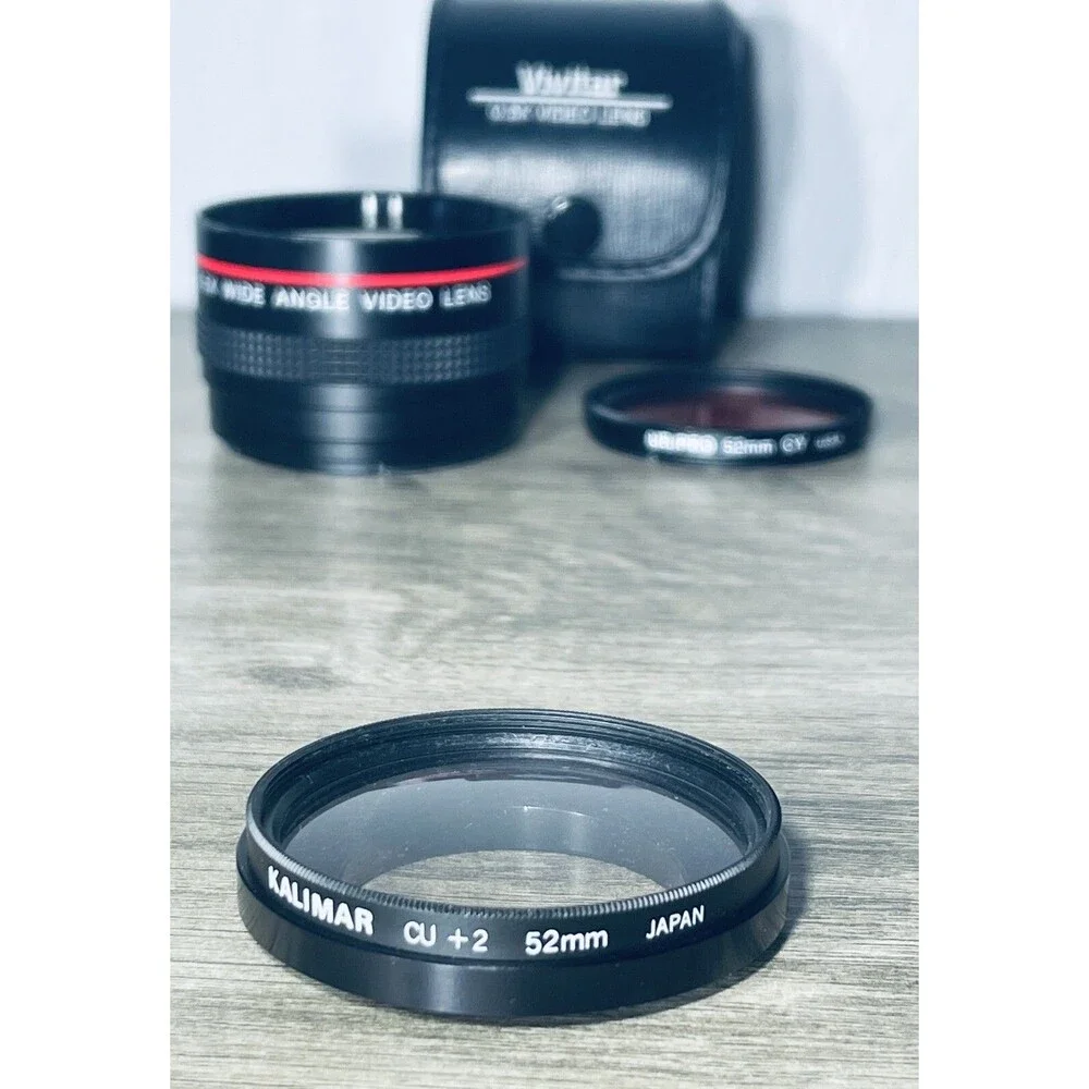 Vivitar 0.5X Video Underwater Lens Wide Angle UR/Pro 52mm CY Kalimar CU+2 & CASE